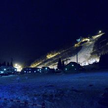 中里スノーウッドスキー場夜景　ナイターなし。