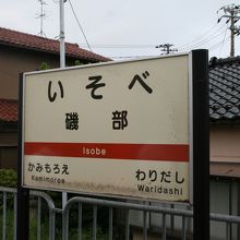 磯部駅の駅名標