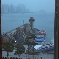部屋からフェリー乗り場が見えました。