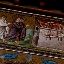 使徒とともに裁判に向かうイエス