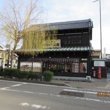 風情ある柳と建物 