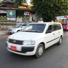 早朝のタクシー