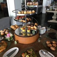 朝食のデザート台