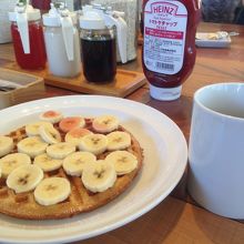 バナナのワッフル