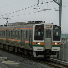 伊勢崎駅のJR線ホームから