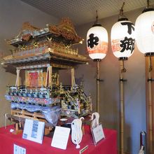 屋台の模型が展示されています