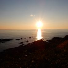 鹿の浦展望所からの夕陽