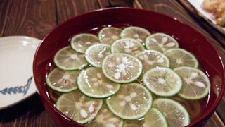 珍しいすだち蕎麦&#8265;