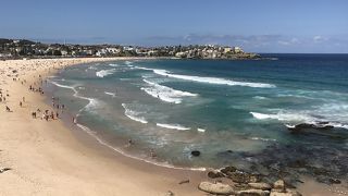 広い砂浜のビーチ