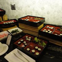 朝食　これが人気のお新香巻き