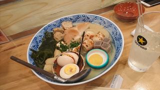 繊細な出汁で頂くおでん