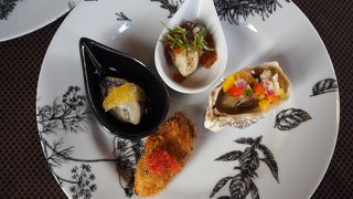 洋風牡蠣料理を堪能