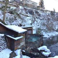 橋から見た風呂（入浴客が居ないときに撮影）