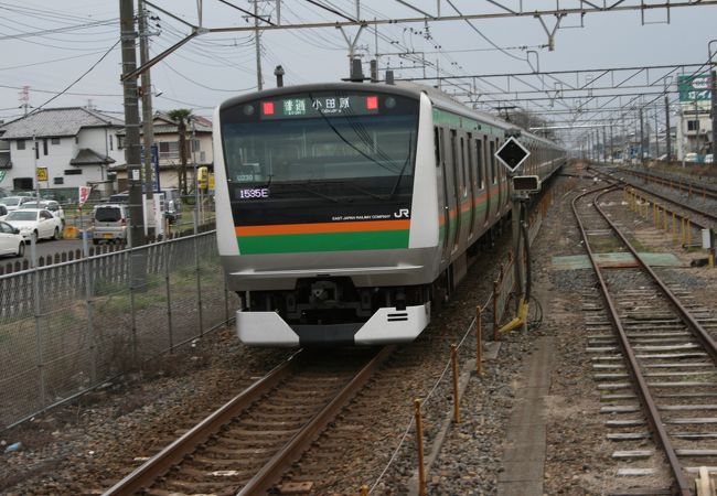 控え目な駅