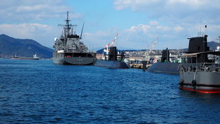 潜水艦を間近で見れます