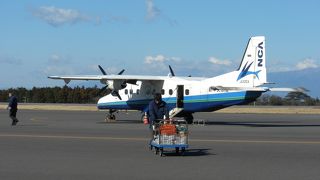 大島までのプロペラ飛行機「新中央航空」