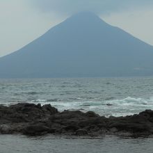 開聞岳がすぐ眼前に。