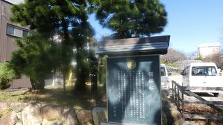 バス通りに面している。