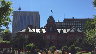 道庁には池があります。