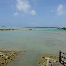 川満漁港付近より。