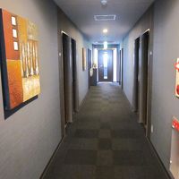 宿泊棟の廊下