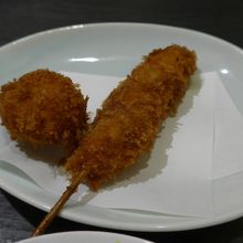 牡蠣と小魚のフライ