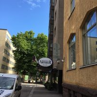 ホテルの入り口付近