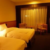 部屋は広くはないが、窓は大きい。