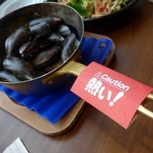 ムール貝のワイン蒸し　とても量が多かったです