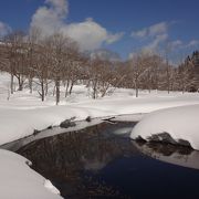 積雪期の大窪池