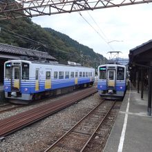 終点勝山駅にて