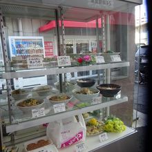 メニューの陳列棚です。