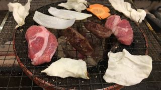 ランチの炭焼きはお手軽