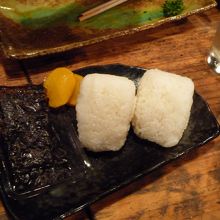 おにぎりを食べました