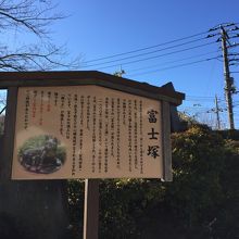 富士塚の案内板