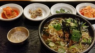 ソウル駅でAREX乗車前に韓国料理