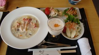 ご当地グルメ「豊富ホッキチャウダー」（豊富温泉）