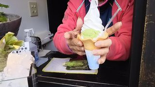 美味しかった生わさびソフトクリーム