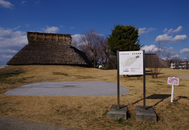 住宅地を見下ろす遺跡