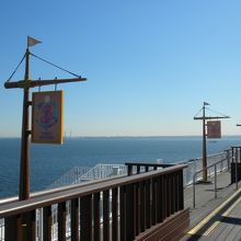 屋上のデッキ。ゆっくり景色を見ていたかったけれど･･･