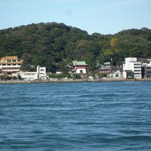 関門海峡で連絡船から見た赤間神宮