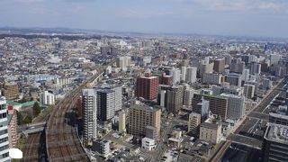 東北一の大都会、仙台の街並みを一望する展望フロア