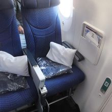 往路(NRT-MEX)：非常口座席窓側をゲット