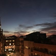 宿のテラスから