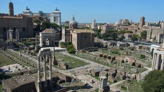 猛暑の中のフォロ　ロマーノ