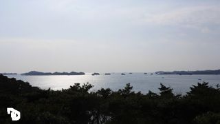 盆栽のような松林から眺める松島の絶景