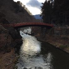 神橋のすぐそばです。