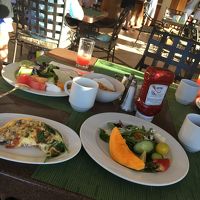 朝食のビュッフェ。