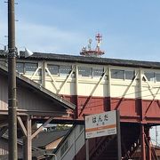 レトロな跨線橋。