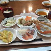ツアーについていたカニ食べ放題メニュー